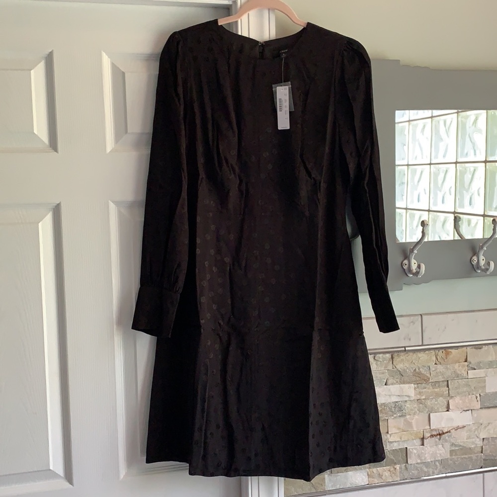 NWT J. Crew Shift dress in jacquard floral dot; - Picture 6 of 14